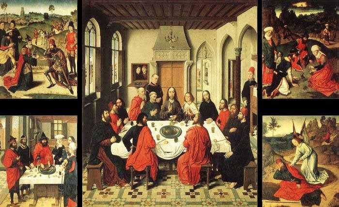 Dieric Bouts Altarpiece of the Holy Sacrament Norge oil painting art